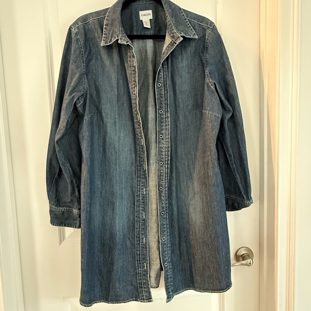 Chico's Dark Blue Jean Jacket